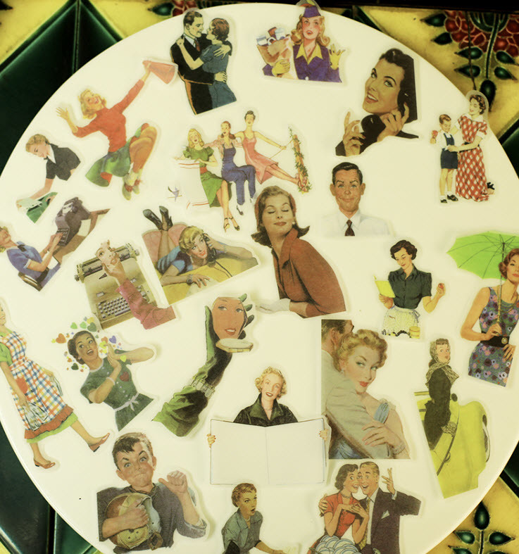 58 Retro Vellum Stickers | Meerleuks